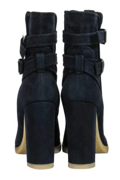 Gianvito Rossi - Navy Blue Suede Booties Sz 5.5