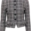 Giorgio Armani - Black & Pink Tweed Blazer w/ Covered Buttons Sz 4