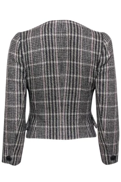 Giorgio Armani - Black & Pink Tweed Blazer w/ Covered Buttons Sz 4