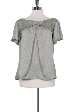 Giorgio Armani - Black & White Silk Blouse Sz M