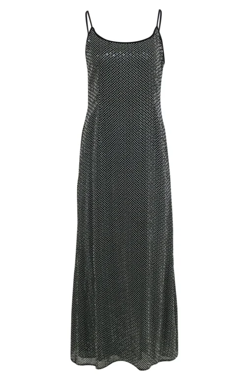 Giorgio Armani - Black & White Print Sequin Sleeveless Gown Sz 12