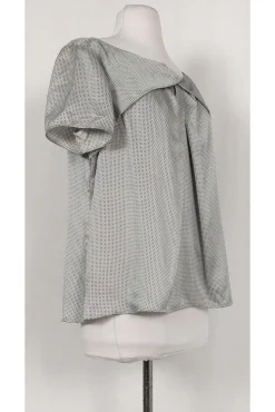 Giorgio Armani - Black & White Silk Blouse Sz M