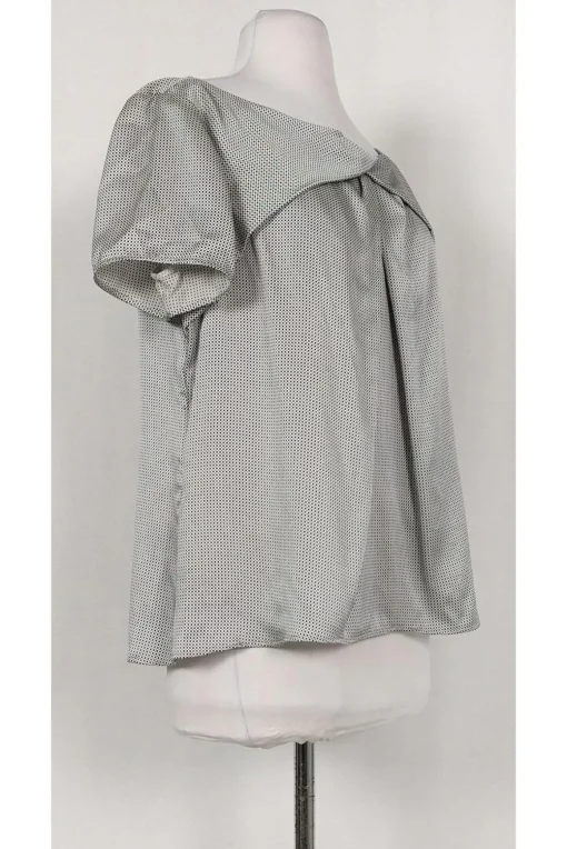 Giorgio Armani - Black & White Silk Blouse Sz M