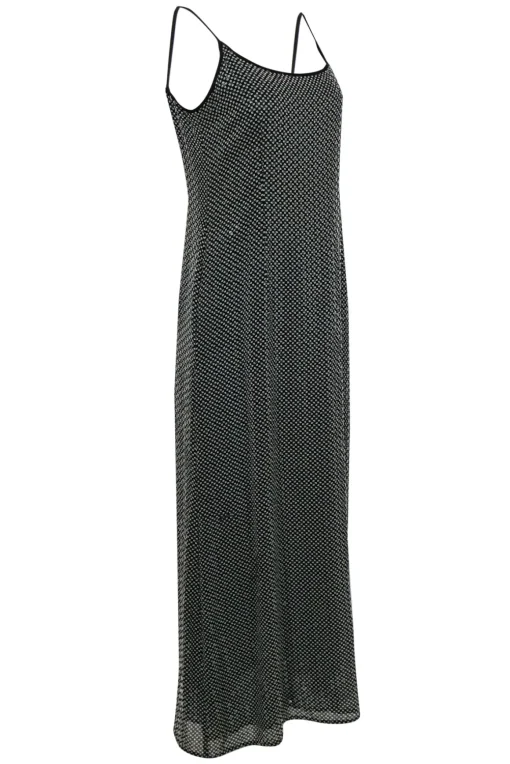 Giorgio Armani - Black & White Print Sequin Sleeveless Gown Sz 12