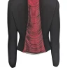 Giorgio Armani - Black Collarless Zipper Front Jacket Sz M
