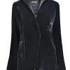 Giorgio Armani - Black Velvet Covered Button Front Blazer Sz M