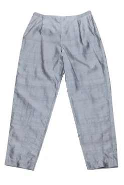Giorgio Armani - Grey Raw Silk Trousers Sz 6