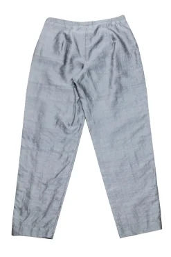 Giorgio Armani - Grey Raw Silk Trousers Sz 6