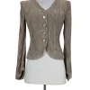 Giorgio Armani - Nude Ruched Jacket Sz 2