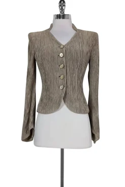 Giorgio Armani - Nude Ruched Jacket Sz 2