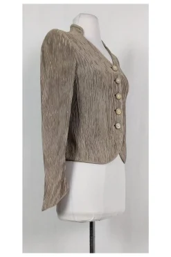 Giorgio Armani - Nude Ruched Jacket Sz 2