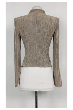 Giorgio Armani - Nude Ruched Jacket Sz 2