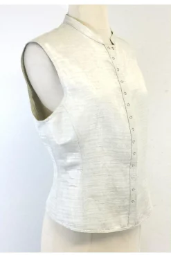 Giorgio Armani - Off-White Button-Up Vest Sz 10