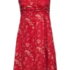 Giorgio Armani - Red Floral Print Chiffon Dress Sz 8