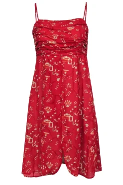 Giorgio Armani - Red Floral Print Chiffon Dress Sz 8