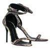 Giuseppe Zanotti - Beige & Grey Snakeskin Strappy Pumps Sz 6