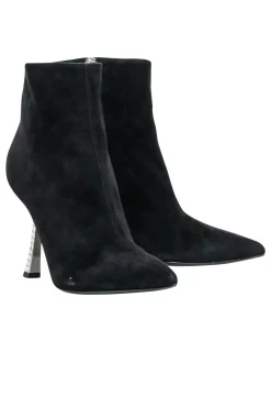 Giuseppe Zanotti - Black Suede Short Boots w/ Jewel Heel Sz 9