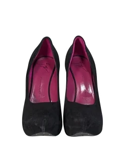 Giuseppe Zanotti - Black Suede Rounded Toe Pumps Sz 7.5