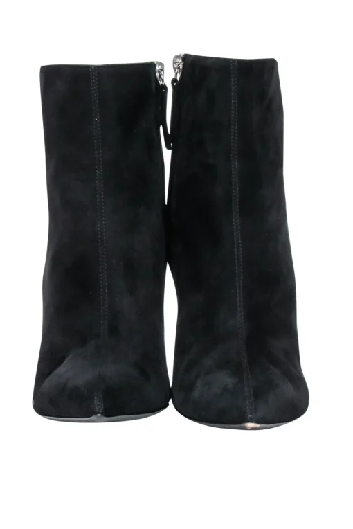 Giuseppe Zanotti - Black Suede Short Boots w/ Jewel Heel Sz 9