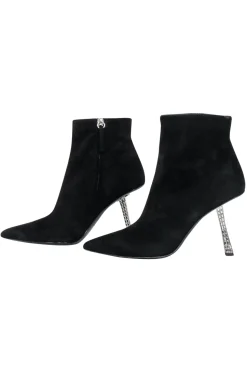 Giuseppe Zanotti - Black Suede Short Boots w/ Jewel Heel Sz 9