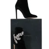 Giuseppe Zanotti - Black Velvet Booties w/ Crystal Embellishment Sz 8