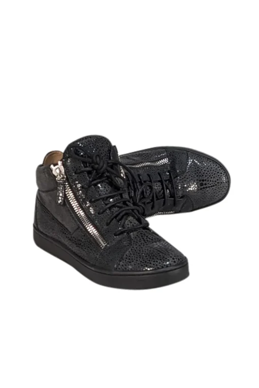 Giuseppe Zanotti - Grey Spotted Print High Top Lace Up Sneakers Sz 8