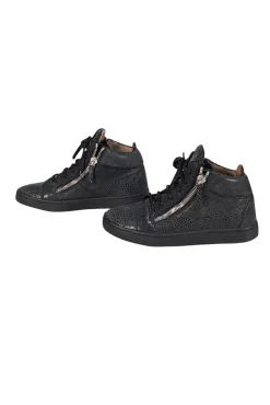 Giuseppe Zanotti - Grey Spotted Print High Top Lace Up Sneakers Sz 8
