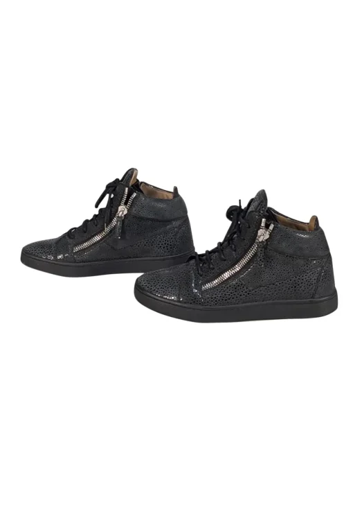 Giuseppe Zanotti - Grey Spotted Print High Top Lace Up Sneakers Sz 8