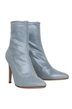 Giuseppe Zanotti - Light Blue Shimmery Round Toe Booties Sz 9
