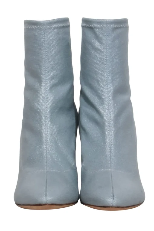 Giuseppe Zanotti - Light Blue Shimmery Round Toe Booties Sz 9