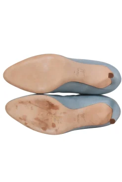 Giuseppe Zanotti - Light Blue Shimmery Round Toe Booties Sz 9