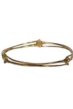 Gogo - Sterling Silver Gold Plated "Rattlesnake Rib" Stacked Bangle