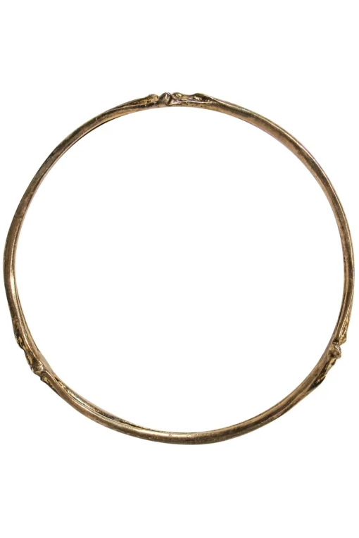 Gogo - Sterling Silver Gold Plated "Rattlesnake Rib" Stacked Bangle