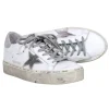 Golden Goose - White & Silver "Hi Star" Sneakers Sz 8