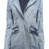 Good American - Light Wash Denim Blazer Sz M