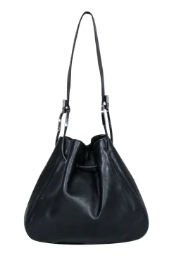 Gucci - Black Leather Vintage Shoulder Bag