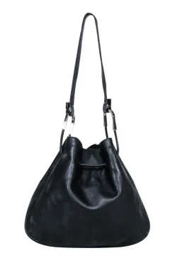 Gucci - Black Leather Vintage Shoulder Bag