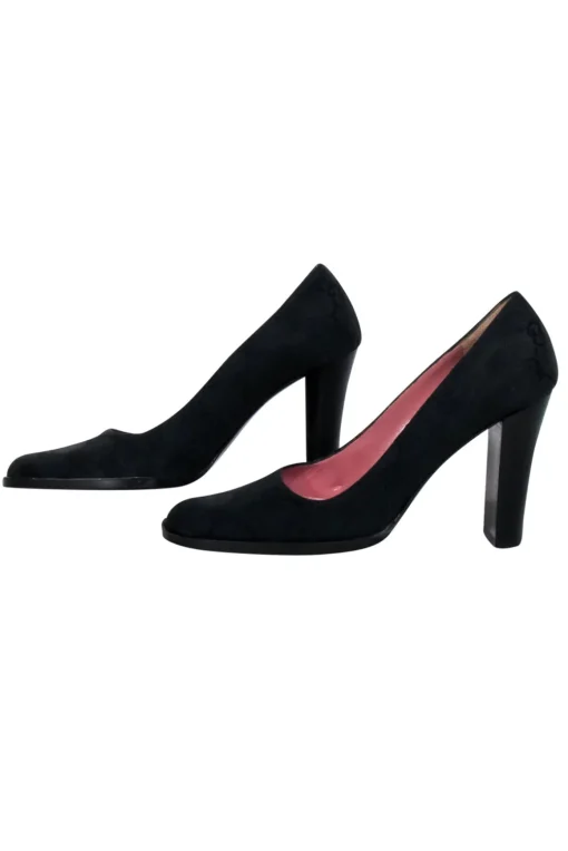 Gucci - Black Monogram Logo Pumps Sz 5.5