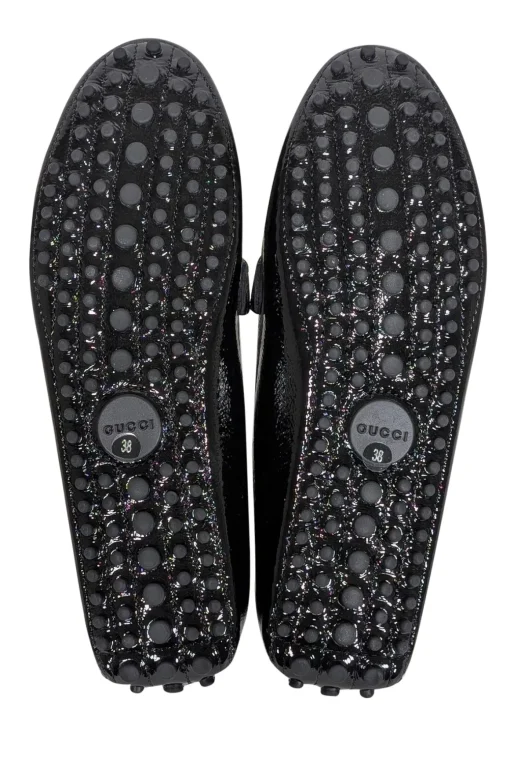 Gucci - Black Patent Leather Loafers Sz 8
