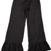 Gucci - Black Silk Flared Hem Cropped Pants Sz 4