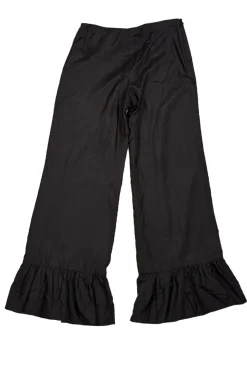 Gucci - Black Silk Flared Hem Cropped Pants Sz 4