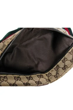 Gucci - Brown Monogram Print Crossbody Belt Bag