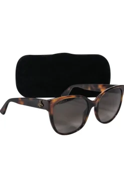 Gucci - Brown Tortoise Large Round Sunglasses