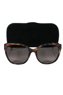 Gucci - Brown Tortoise Large Round Sunglasses