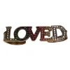 Gucci - Gold & Multi Color Rainbow Jeweled "Loved" Palm Cuff