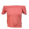 Gucci - Pink Silk Short Sleeve Off The Shoulder Top Sz S