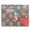 Gucci - Tan & Brown Monogram Print w/ Butterfly Detail Wallet