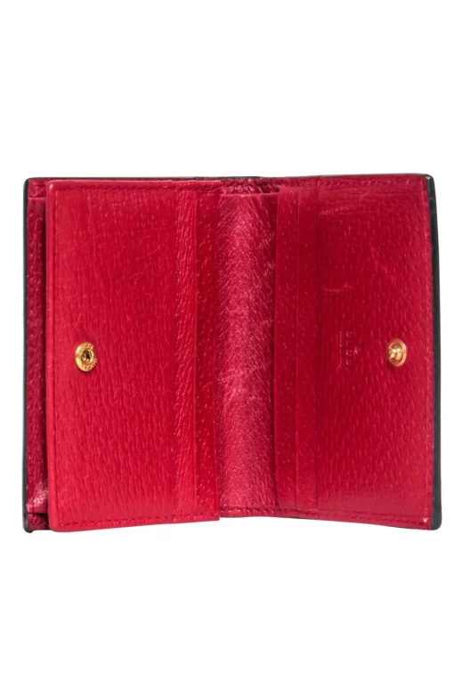 Gucci - Tan & Brown Monogram Print w/ Butterfly Detail Wallet