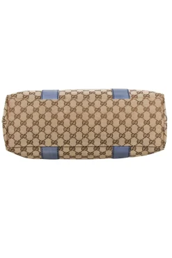 Gucci - Tan Jacquard Libeccio Monogram Shoulder Bag w/ Braided Strap