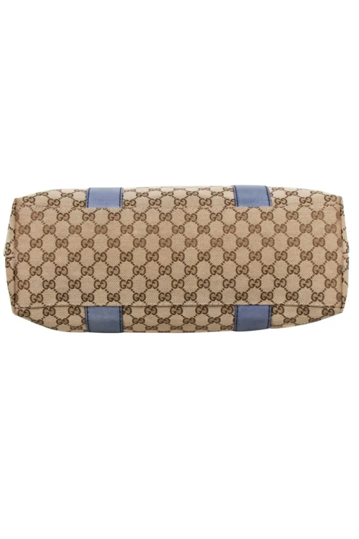 Gucci - Tan Jacquard Libeccio Monogram Shoulder Bag w/ Braided Strap